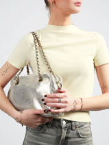 Schoudertas Vintage Leder Mila louise Wit vintage 3889RX-vue-porte